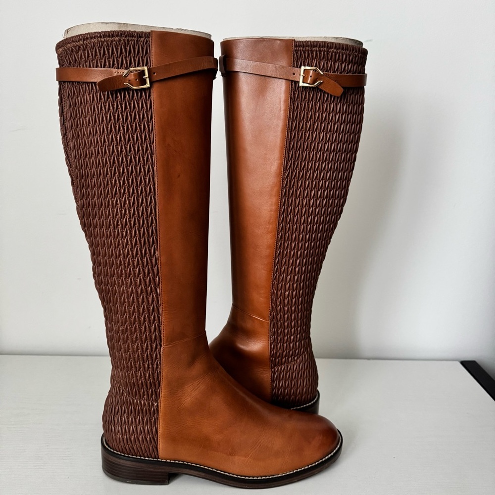 Cole Haan Brown Leather Riding Boots Sz 8